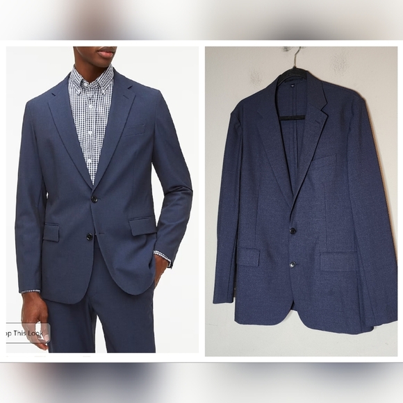 New J. Crew Navy Slim-fit Thompson performance suit jacket men's size 40R